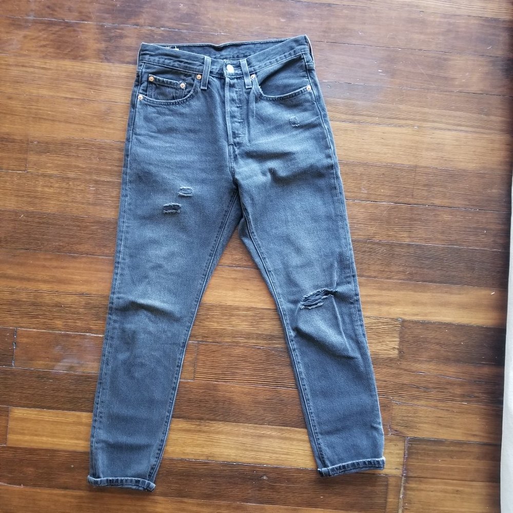 Levis 501 Skinny - black wash, size 26